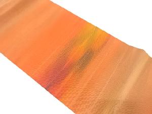 本綴れ　横段模様織り出し暈し名古屋帯